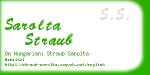 sarolta straub business card